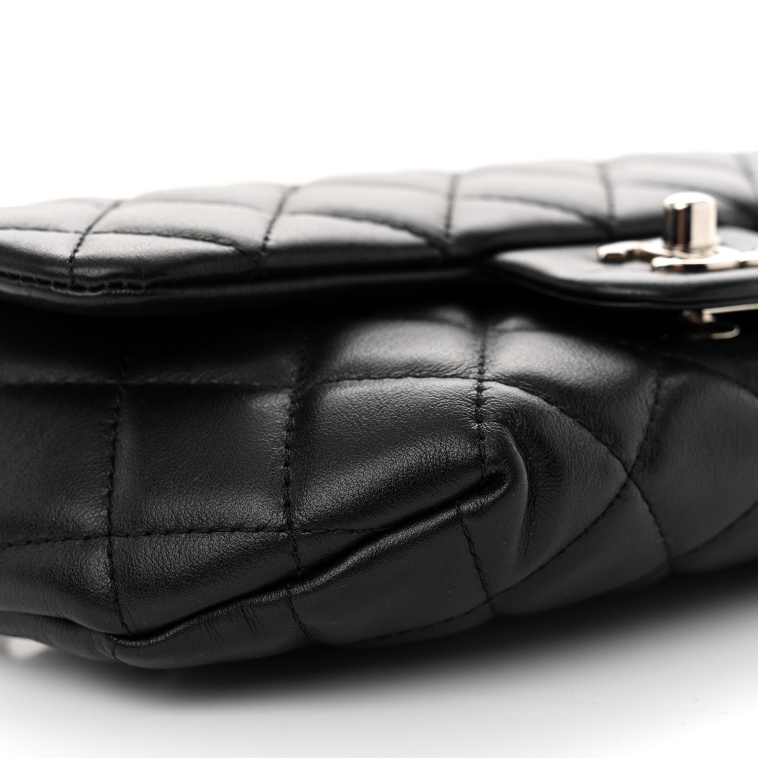 Chanel Calfskin Quilted CC Uniform Flap Belt Bag Black 10 of 11