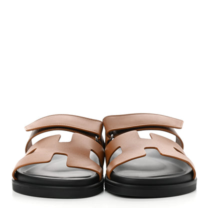 Hermes Calfskin Womens Chypre Sandals 37 Naturel 2 of 9