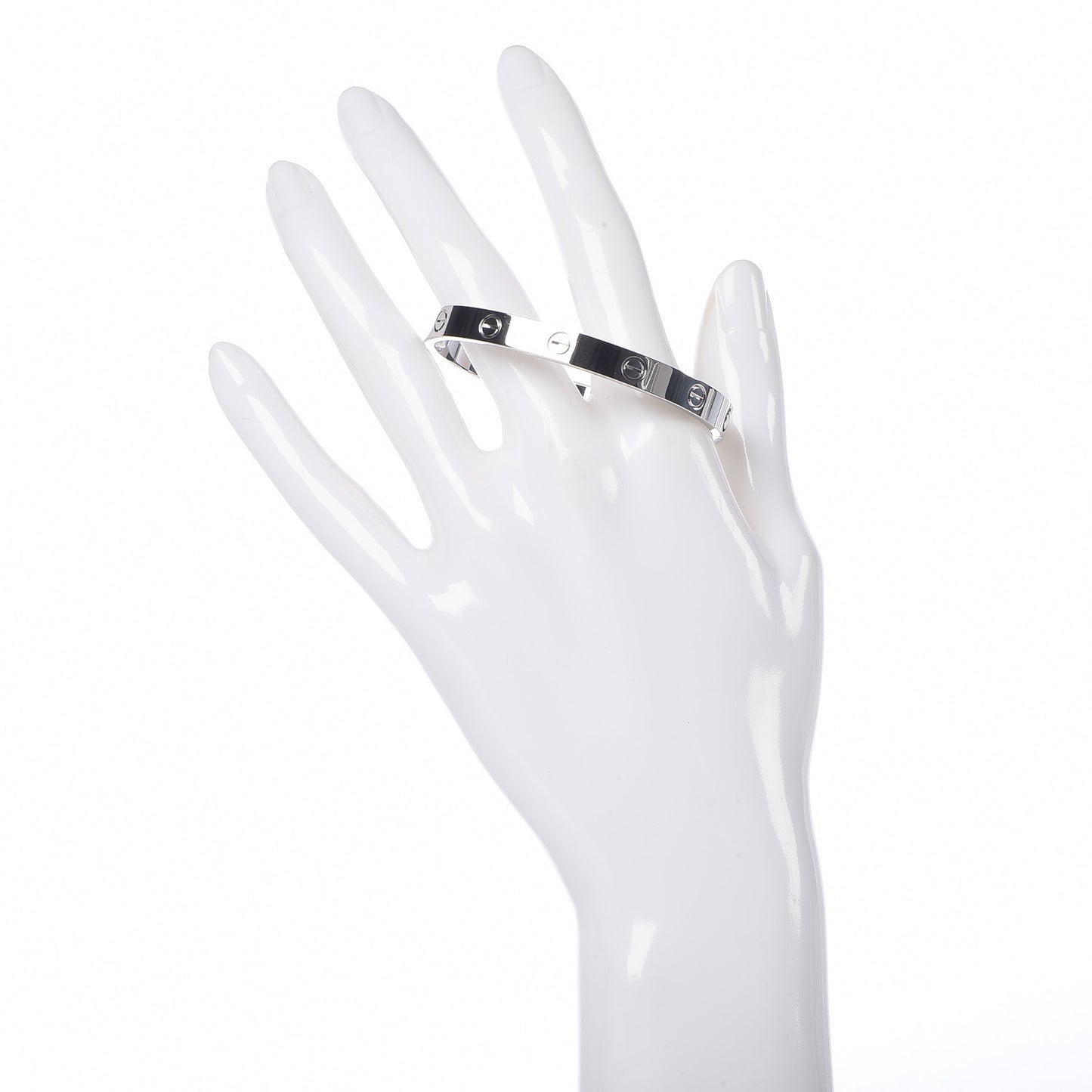 18K White Gold LOVE Bracelet 16