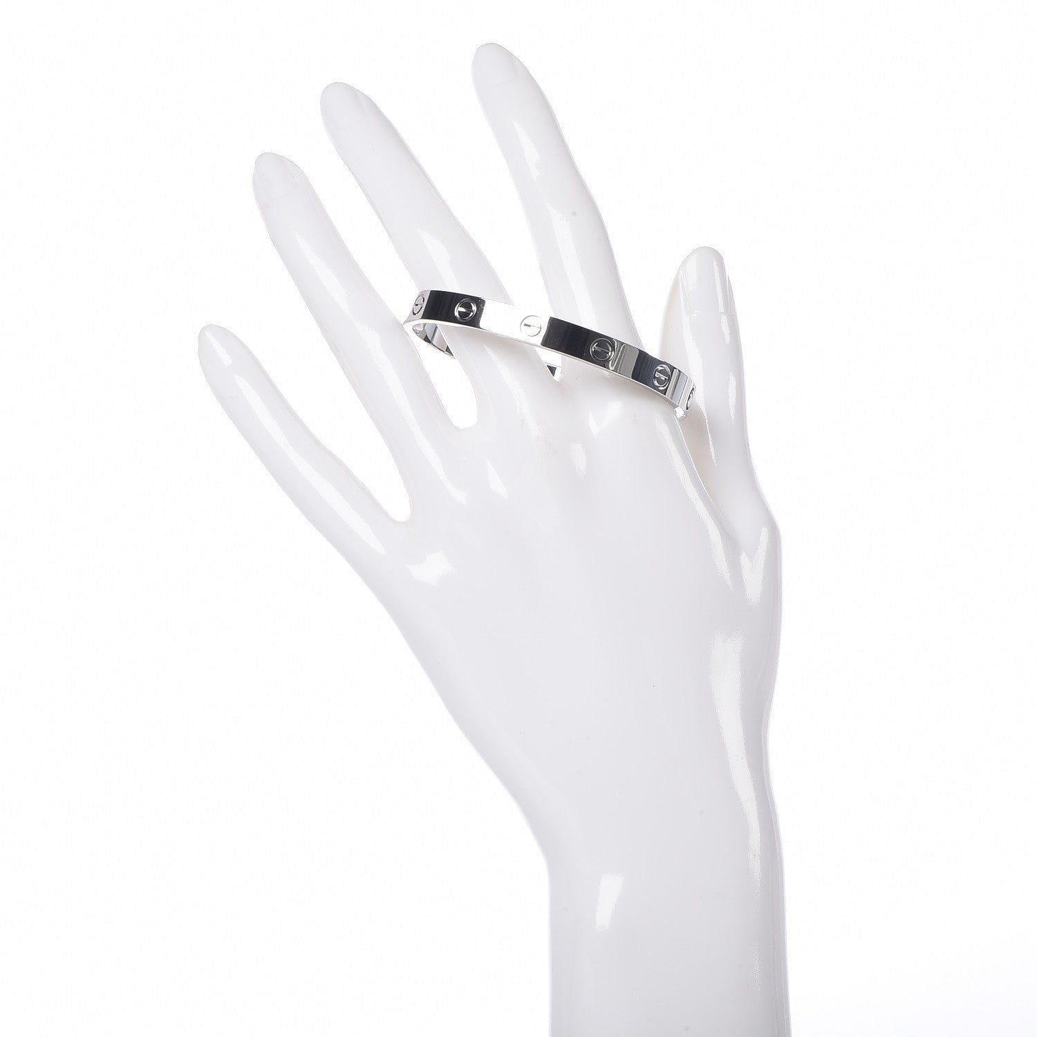 Cartier 18K White Gold LOVE Bracelet 16 2 of 5