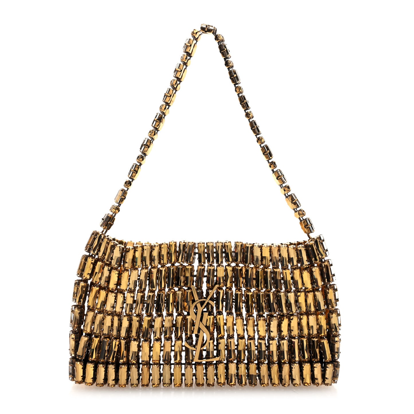 Crystal Embellished Minaudiere Small Bag Bronze