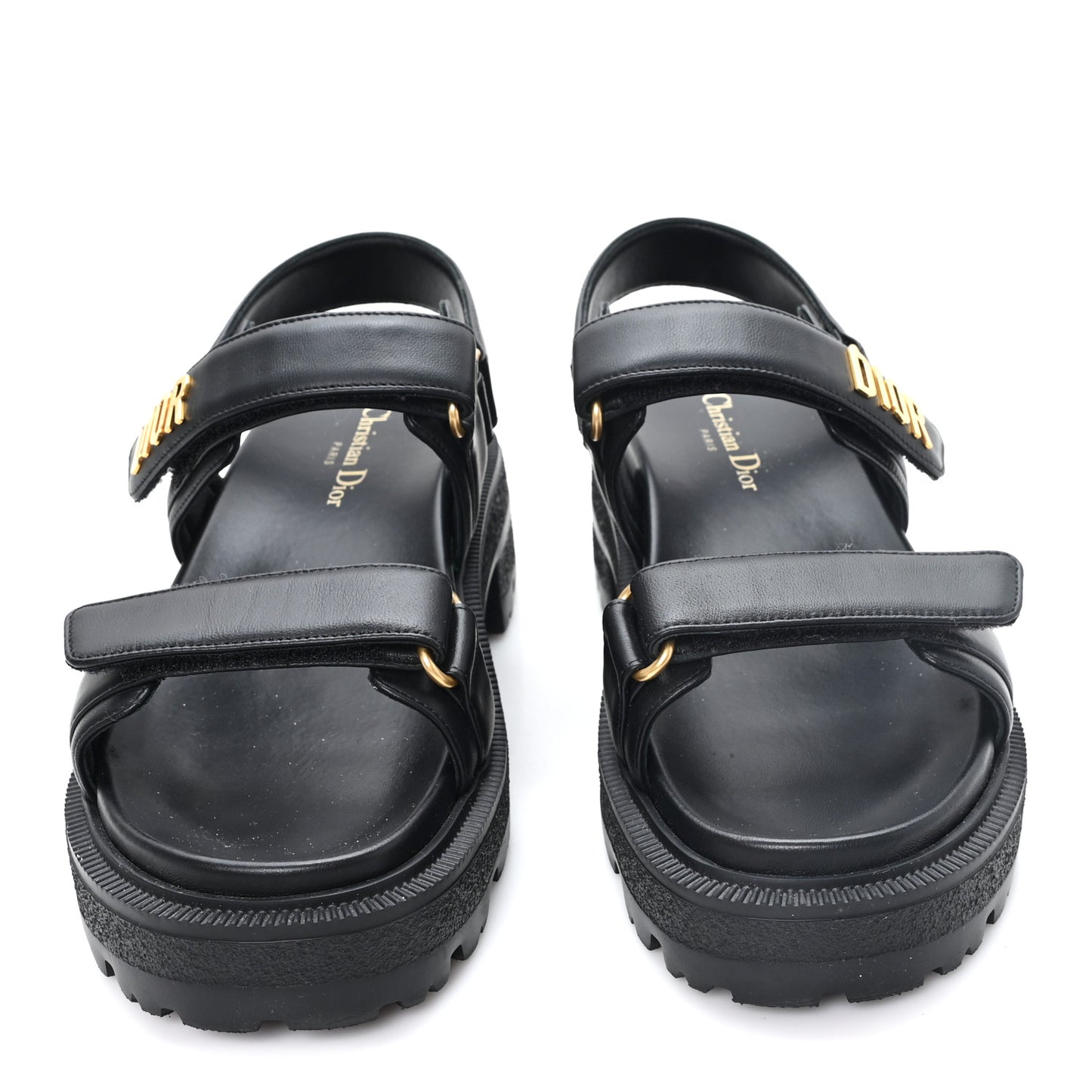 Lambskin Dioract 10mm Sandals 38 Black