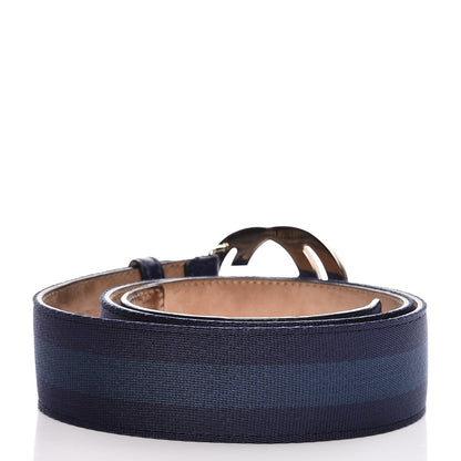 Gucci Canvas Web Interlocking G Belt 95 38 Blue 3 of 8