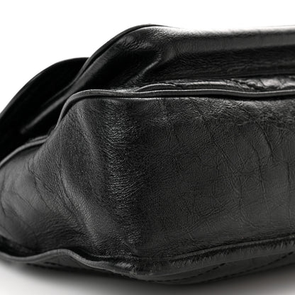 Saint Laurent Crinkled Calfskin Matelasse Monogram Medium Niki Chain Satchel Black 9 of 11