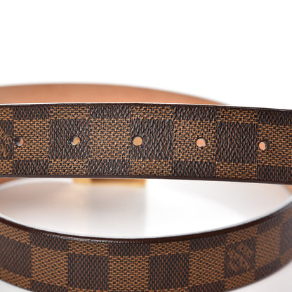 Louis Vuitton Damier Ebene LV Paris Buckle Belt 95 38 Gold 5 of 9