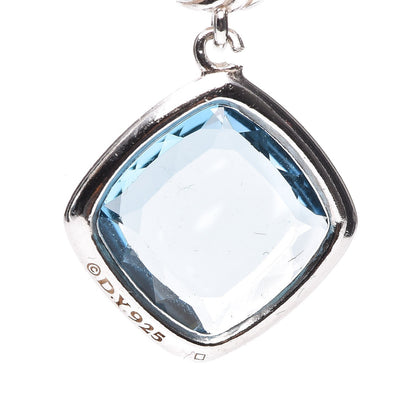 David Yurman Sterling Silver Blue Topaz Infinity Drop Earrings 3 of 3