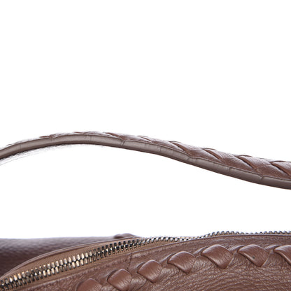 Bottega Veneta Washed Cervo Deerskin Loop Hobo Bag Elephant 11 of 16