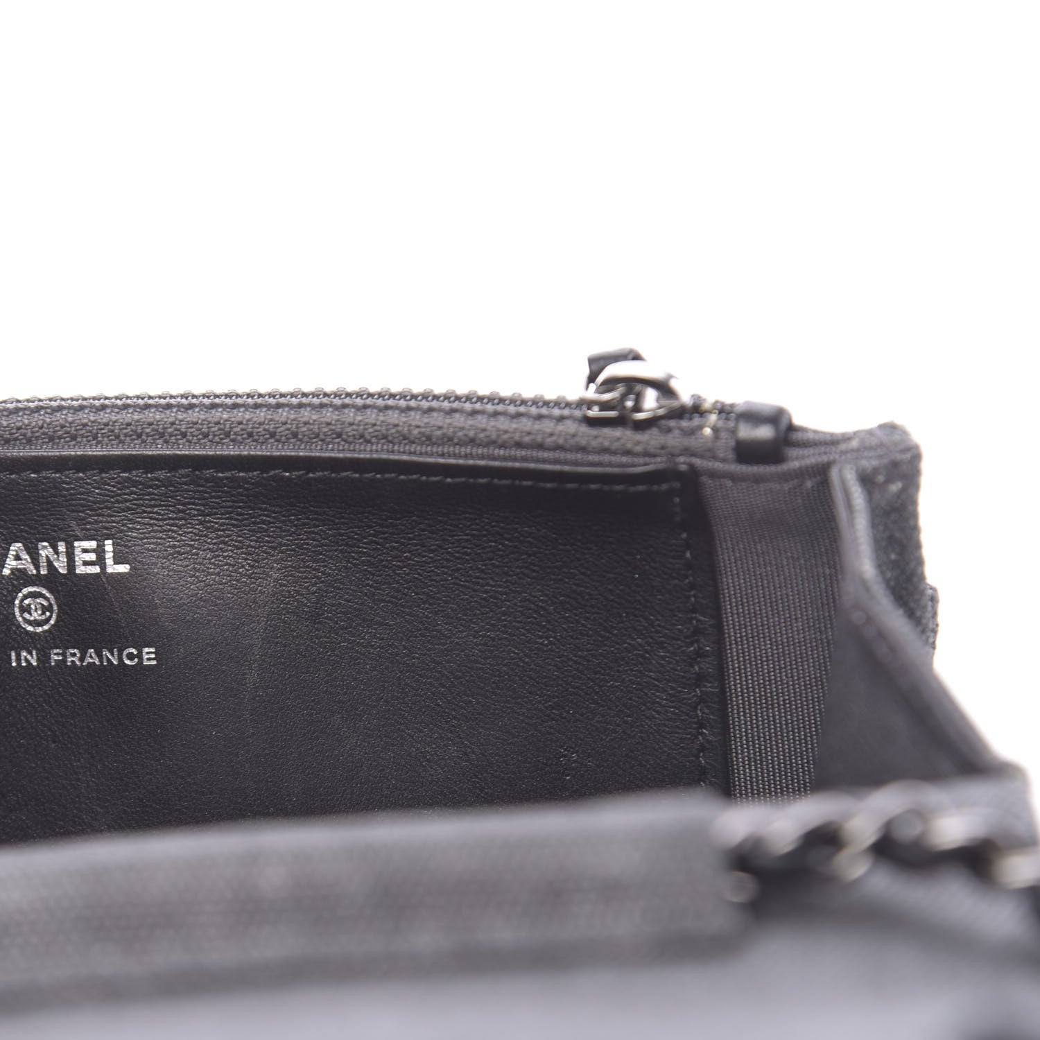 Chanel Metallic Canvas Quilted Space Charms Wallet On Chain WOC Grey 11 of 13