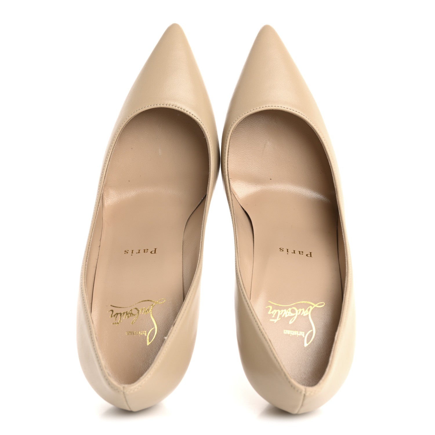 Christian Louboutin Nappa Kate 100 Pumps 36.5 Nude 2 of 8
