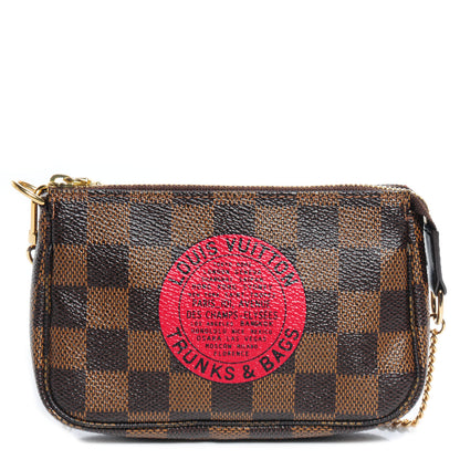 Louis Vuitton Damier Ebene Complice Trunks and Bags Mini Pochette Accessories Red 1 of 7
