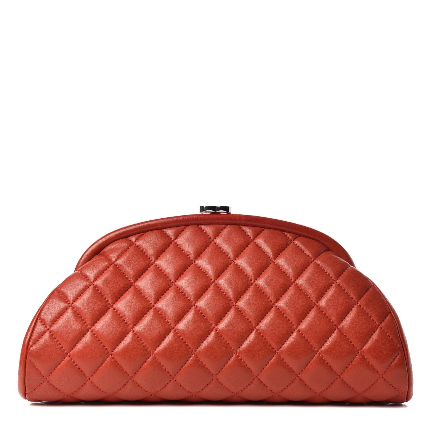 Lambskin Quilted Timeless Clutch Red