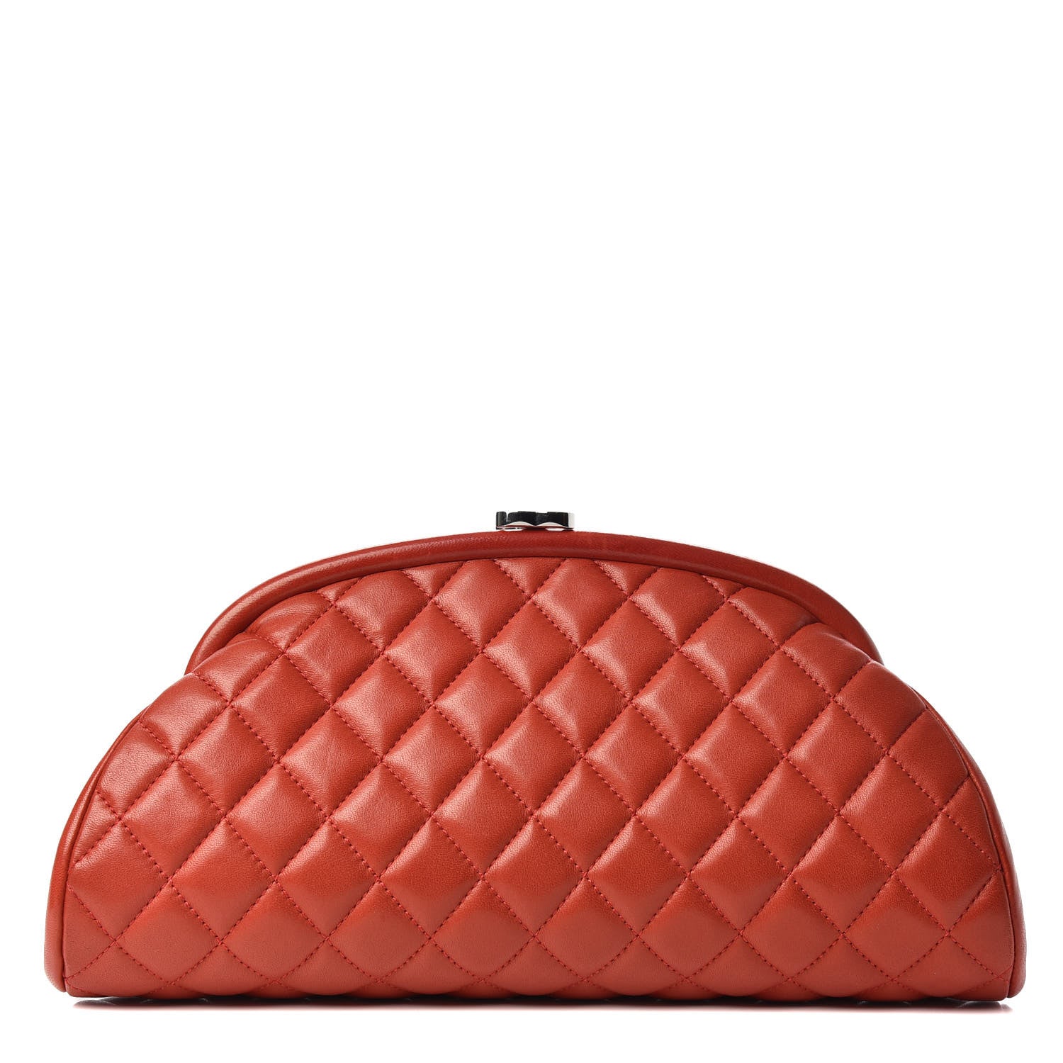 Chanel Lambskin Quilted Timeless Clutch Red 1 of 7
