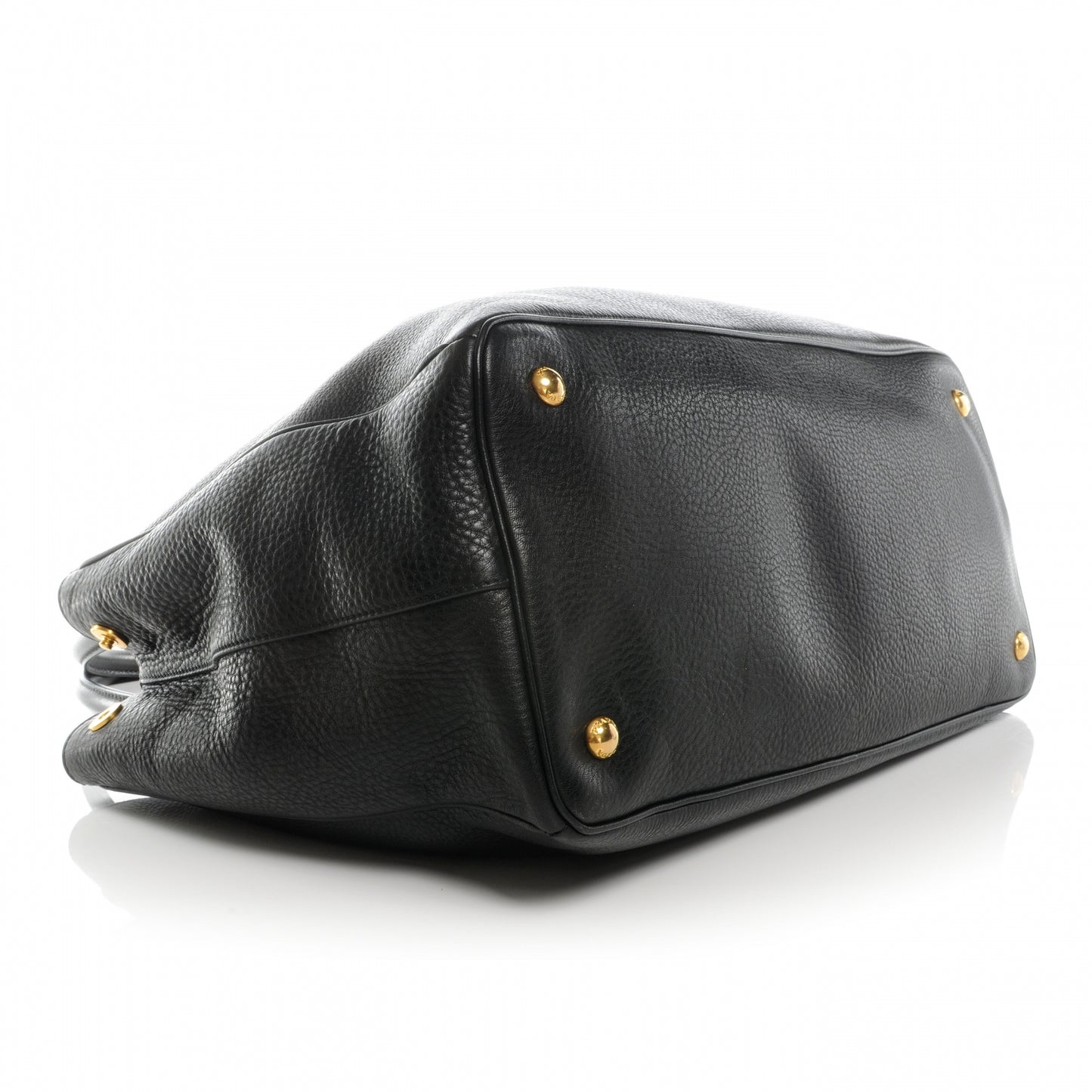 Vitello Daino Shopping Tote Nero Black
