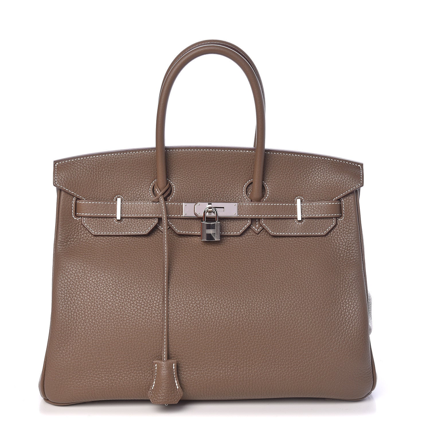 Hermes Taurillon Clemence Birkin 35 Etoupe 1 of 30