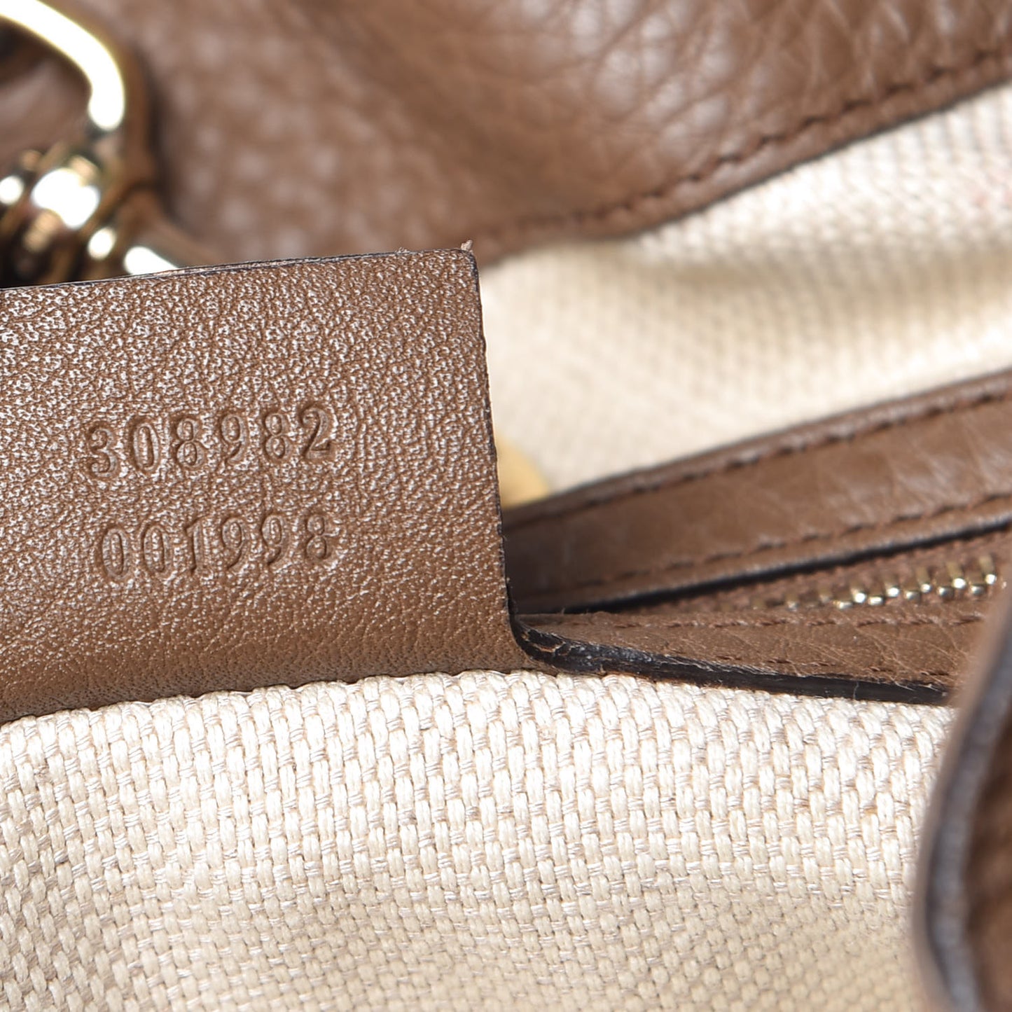 Pebbled Calfskin Medium Soho Chain Shoulder Bag Maple Brown