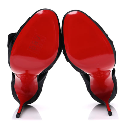 Christian Louboutin Satin Crepe Cosmolip Bow 120 Sandals 38.5 Black 7 of 10