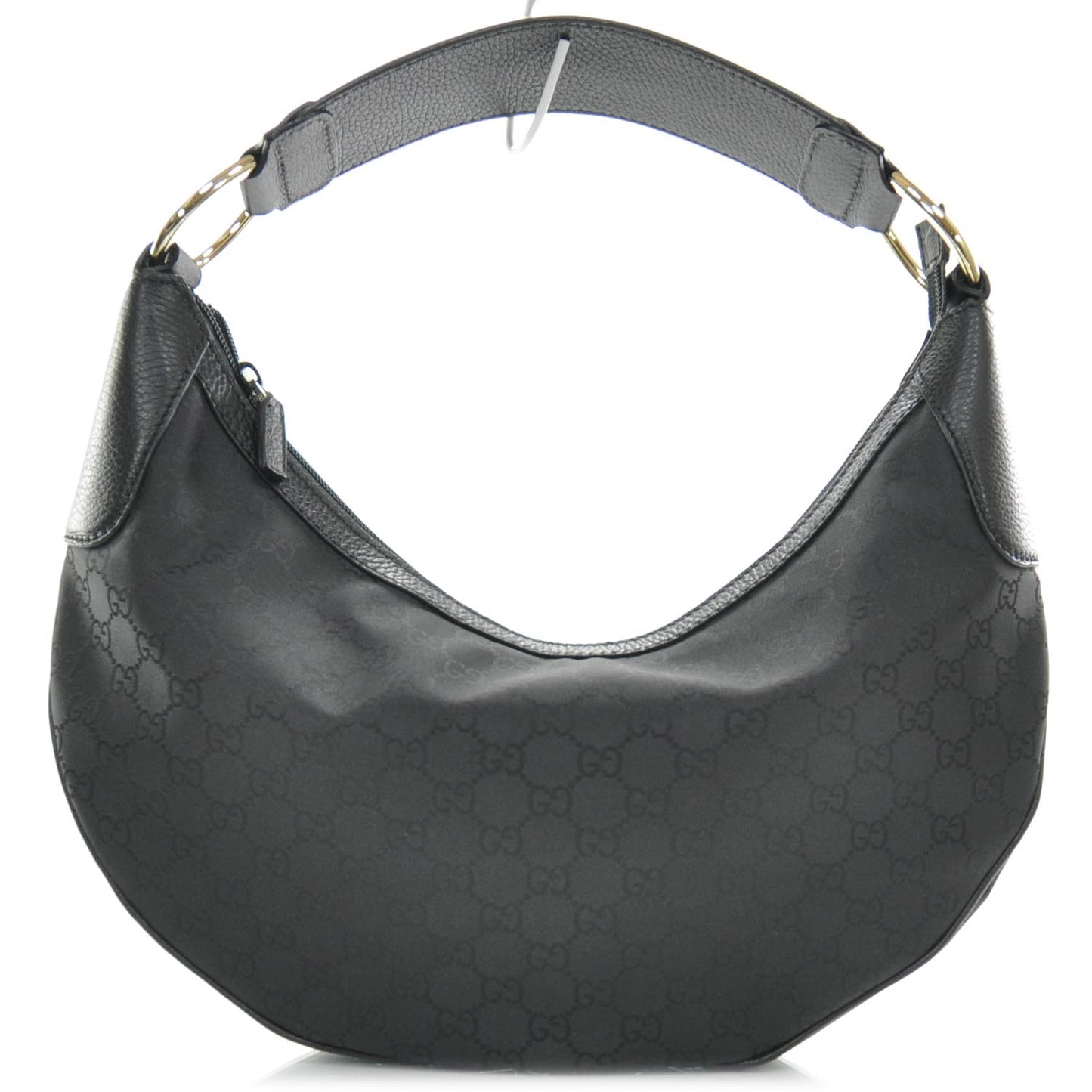 Nylon Monogram Half Moon Hobo Black