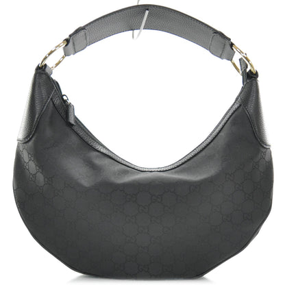 Gucci Nylon Monogram Half Moon Hobo Black 1 of 9