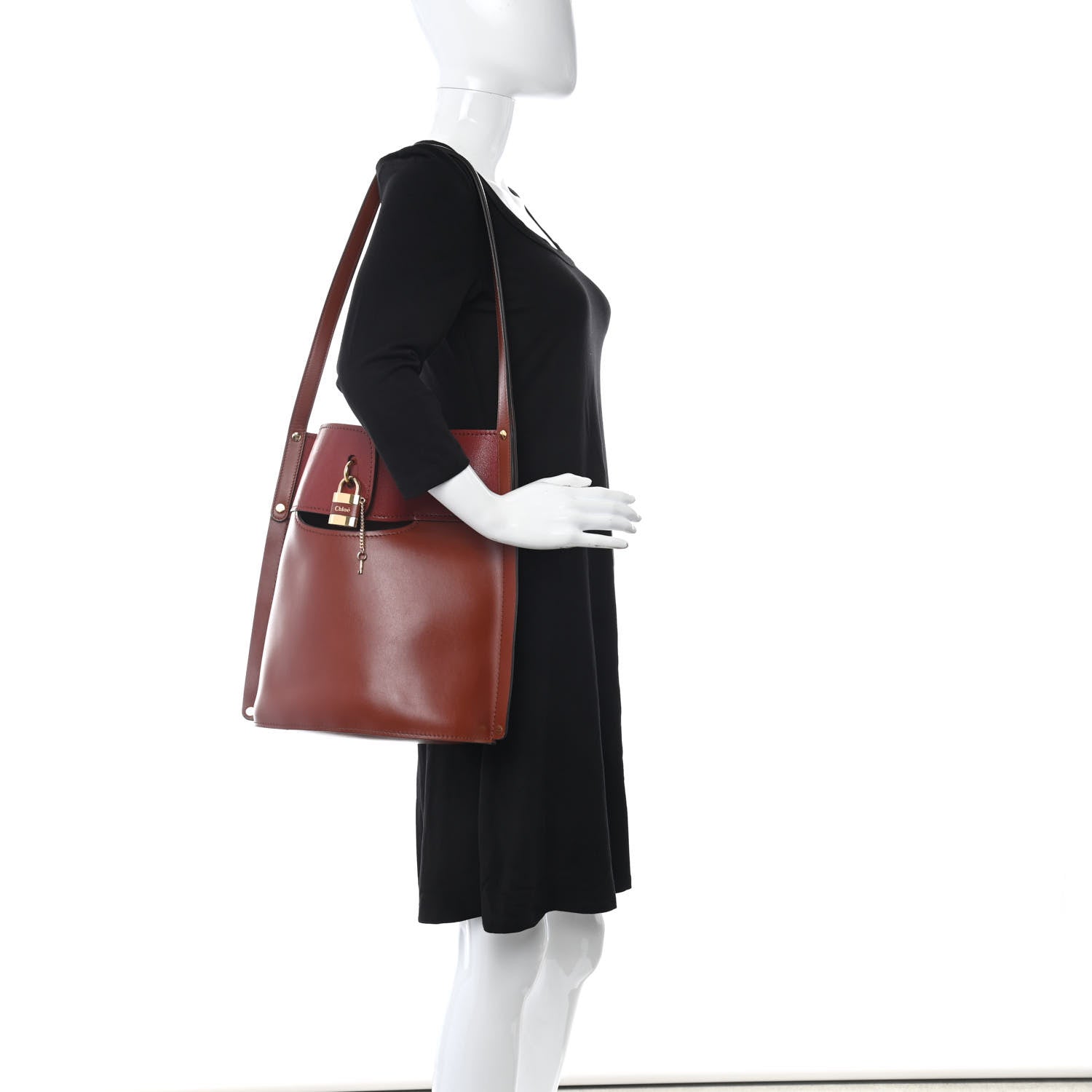 Chloe Smooth Calfskin Medium Aby Bucket Bag Brown 2 of 14