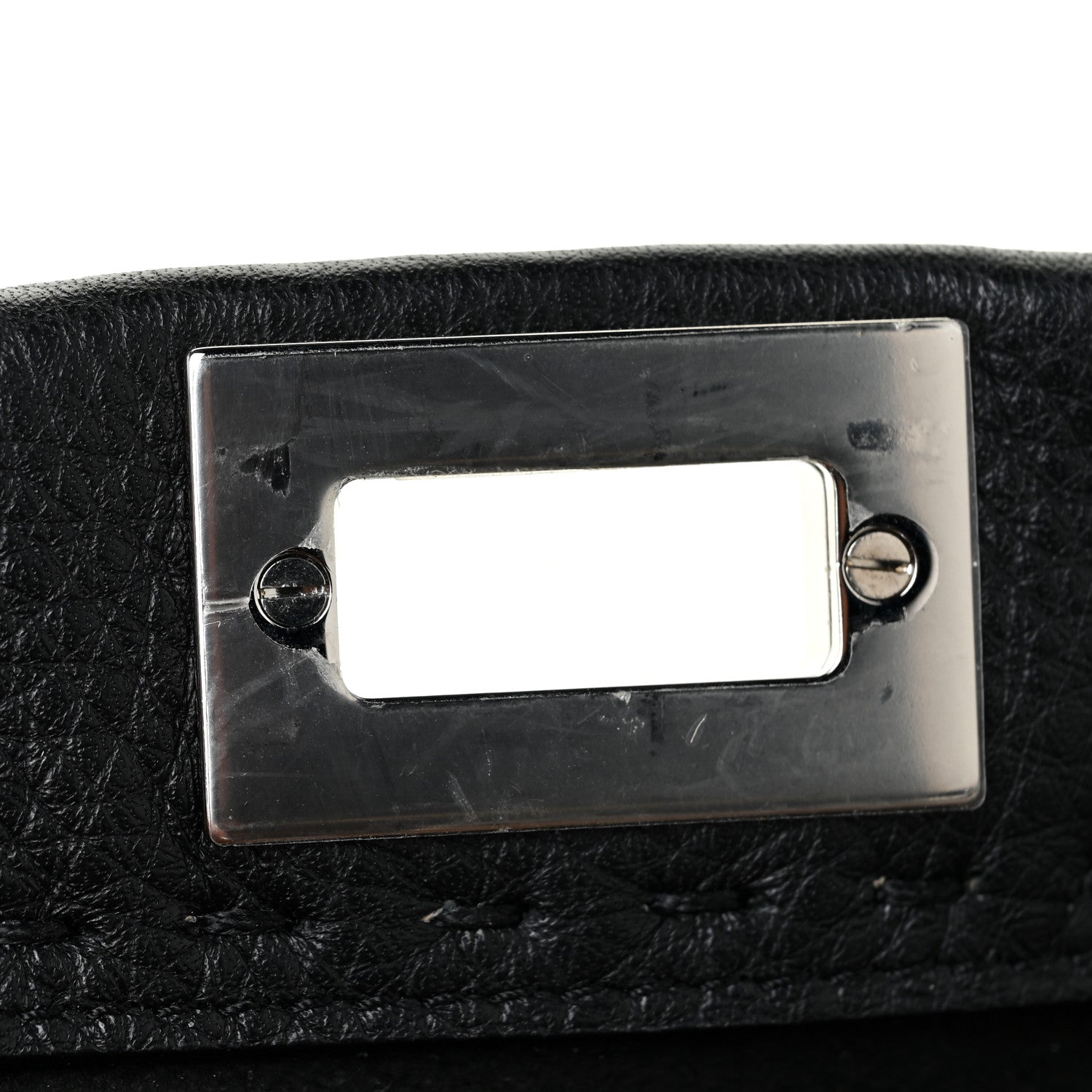 Fendi Cuoio Romano Selleria Bi-Color Mini Peekaboo Iconic Satchel Black Mou 14 of 15