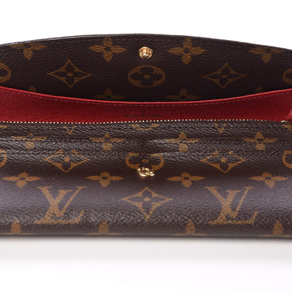 Louis Vuitton Monogram Emilie Wallet Red 8 of 10