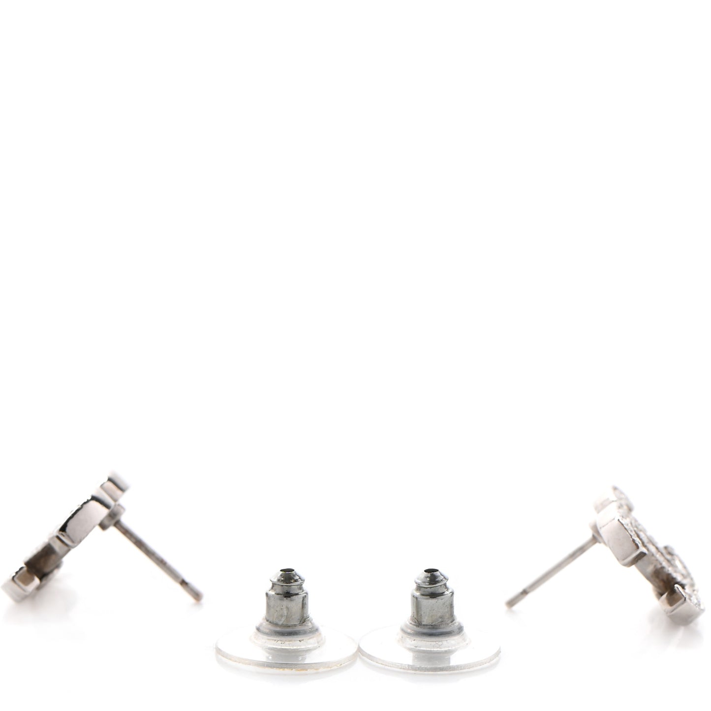 Crystal CC Earrings Silver