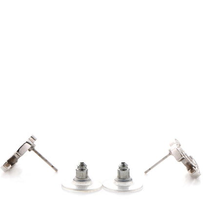 Chanel Crystal CC Earrings Silver 3 of 4