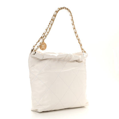 Chanel Shiny Calfskin Quilted Small Chanel 22 White 4 of 11