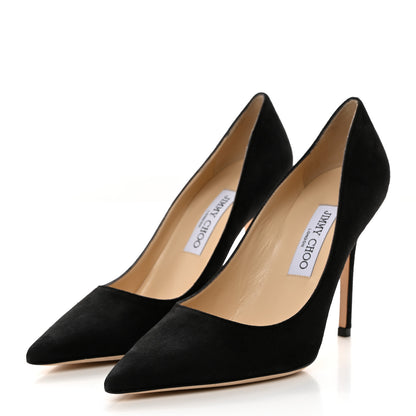 Jimmy Choo Suede Abel Pumps 38 Black 3 of 8