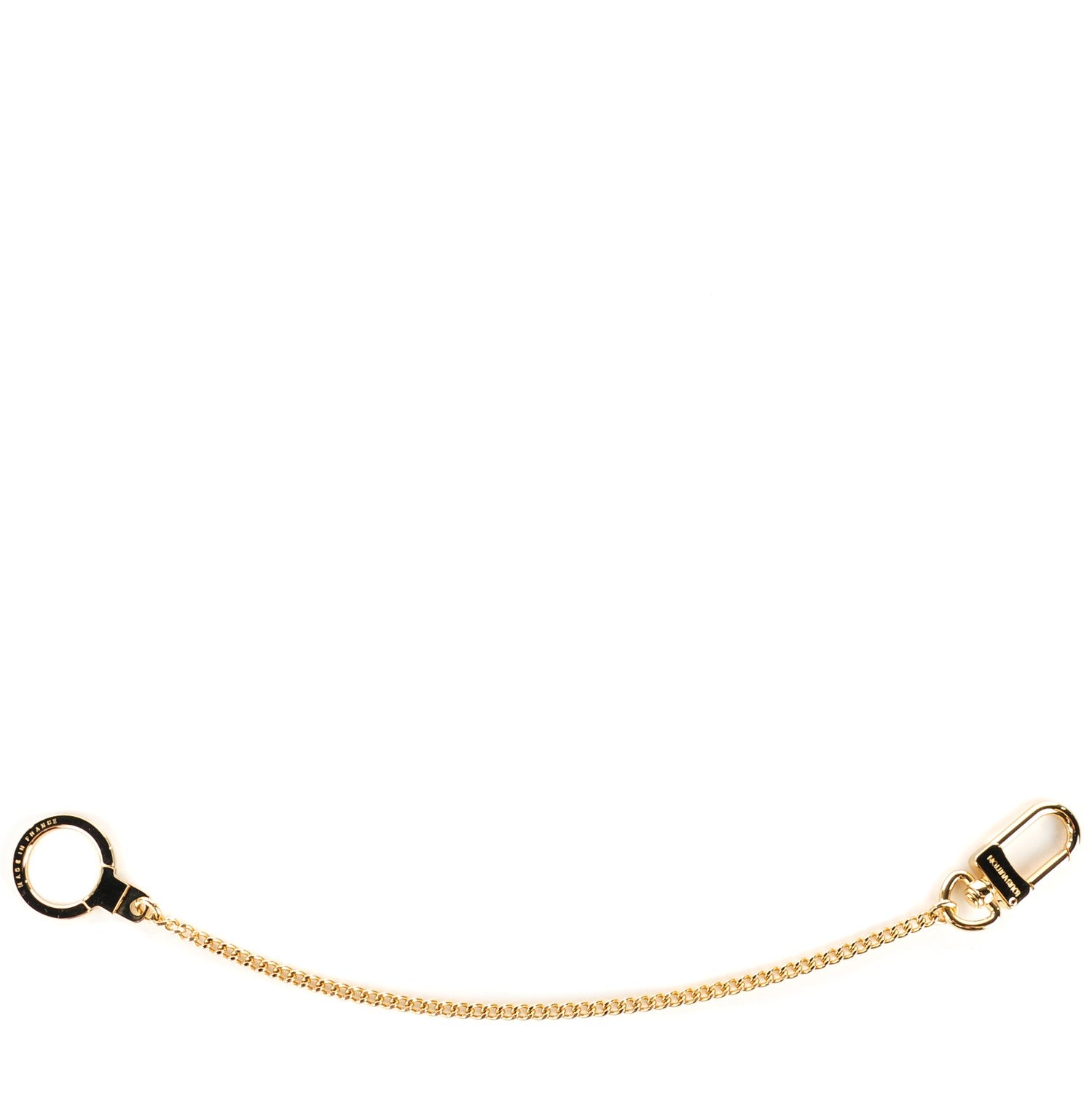 Louis Vuitton Metal Pochette Extender Key Ring Chain Gold 1 of 5