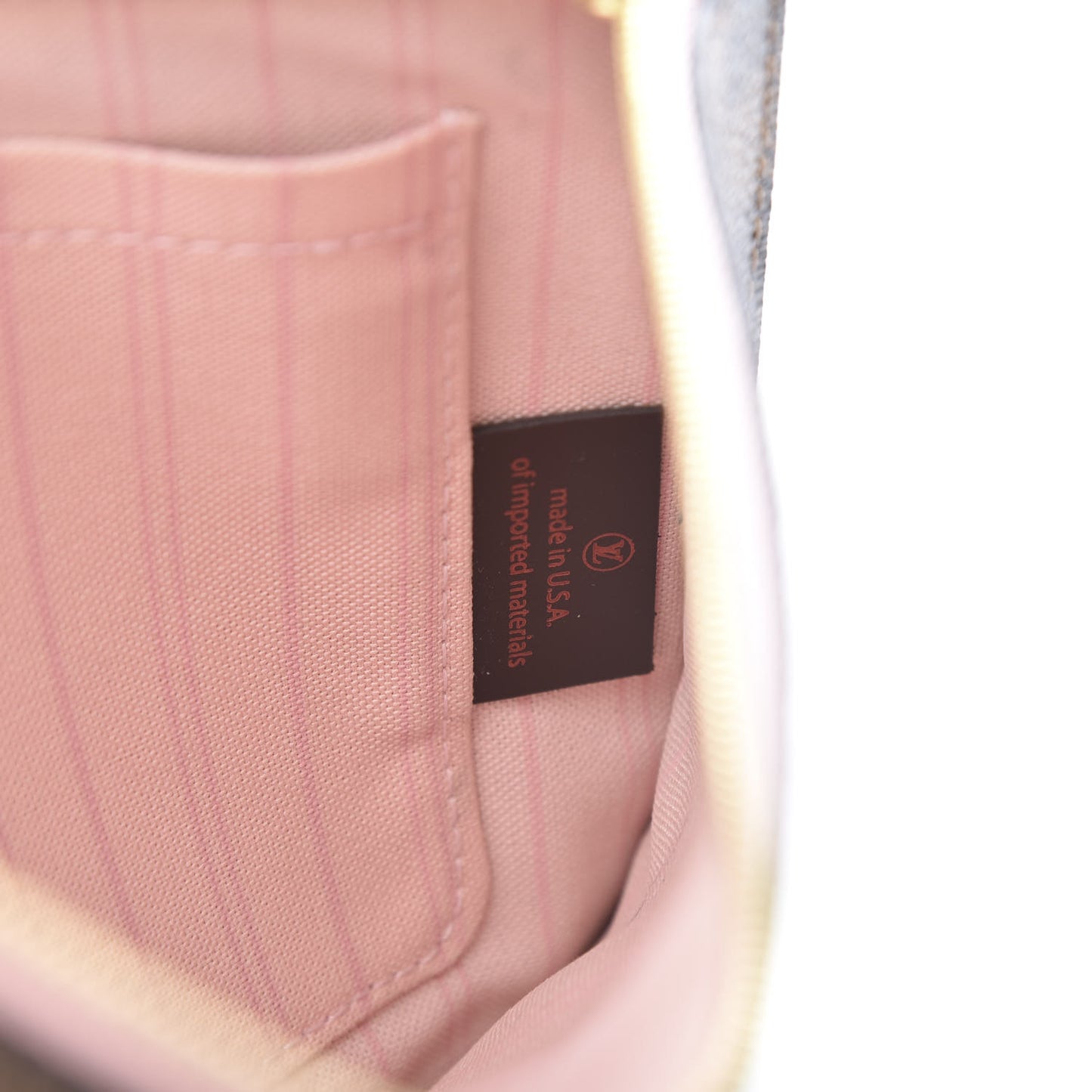 Damier Ebene Neverfull MM GM Pochette Rose Ballerine