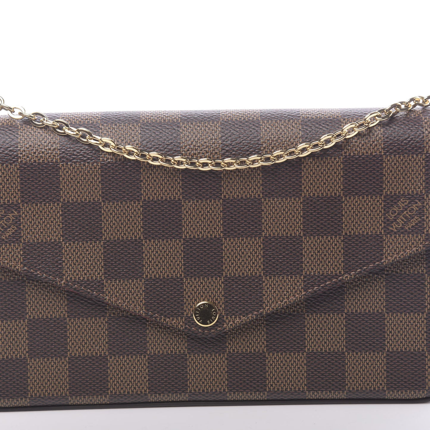Damier Ebene Pochette Felicie Chain Wallet