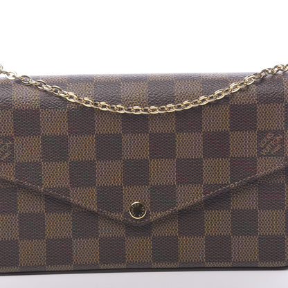 Louis Vuitton Damier Ebene Pochette Felicie Chain Wallet 10 of 10