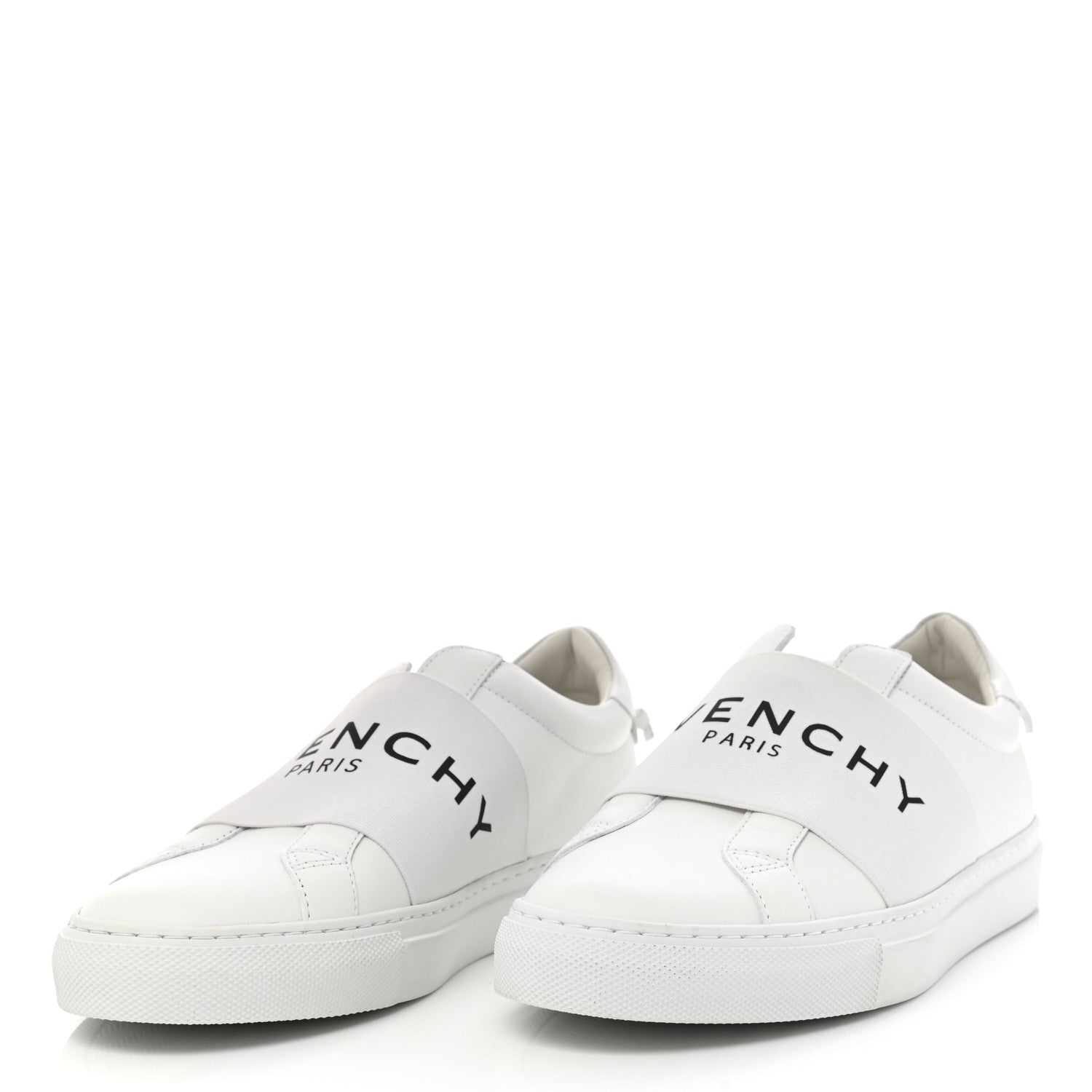 Givenchy Calfskin Band Logo Womens Urban Street Sneakers 37 White 3 of 10