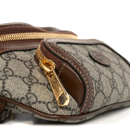 Gucci GG Supreme Monogram Textured Calfskin Retro Interlocking G Belt Bag Beige Ebony Brown Sugar 9 of 10