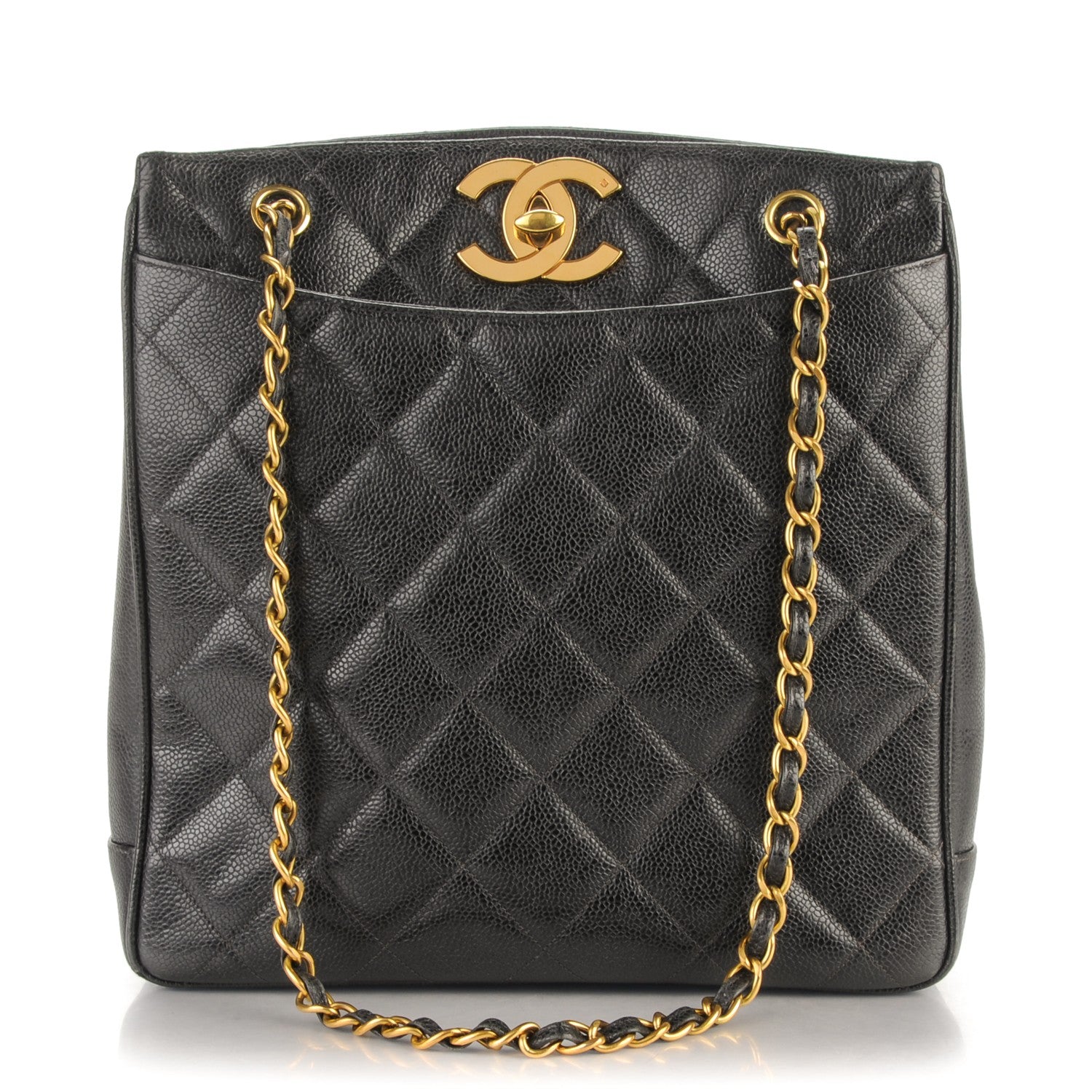 Chanel Caviar Quilted CC Shoulder Bag Black 1 of 8