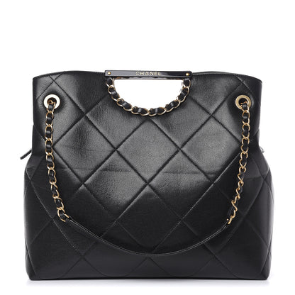 Chanel Caviar Quilted Large A Real Catch Shopping Bag Black 1 of 10