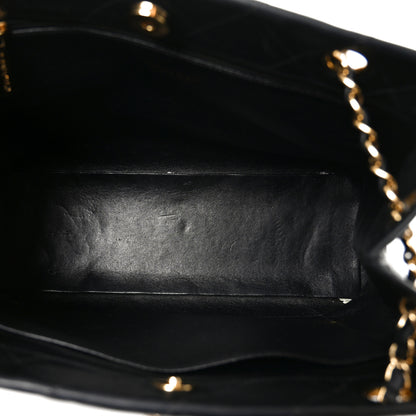 Chanel Lambskin Quilted Small Shopping Tote Black 5 of 10