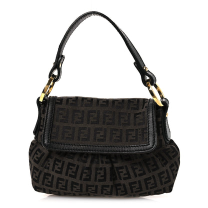 Fendi Zucchino Mini Chef Shoulder Bag Tobacco Moro Black 1 of 12