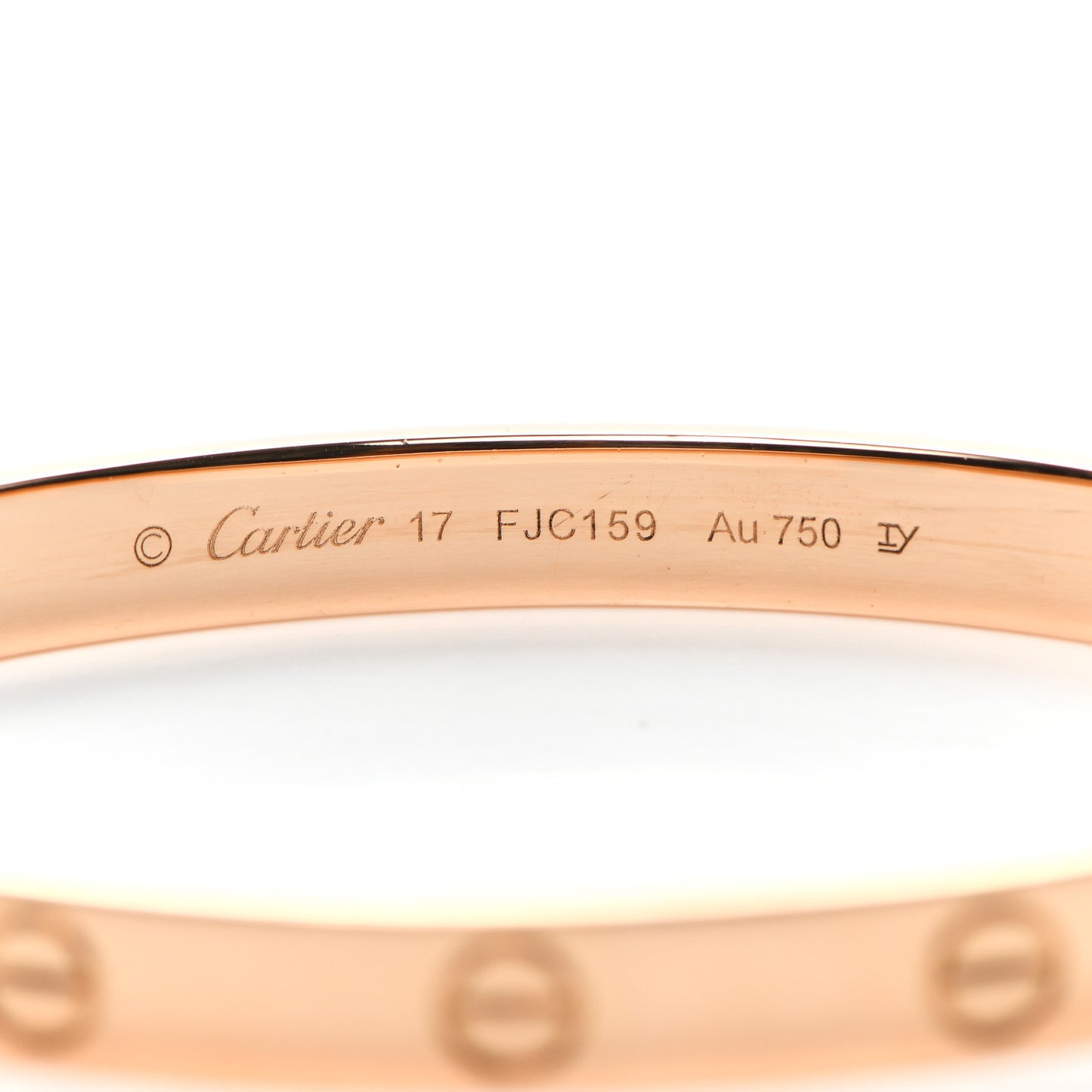 18K Pink Gold LOVE Bracelet 17