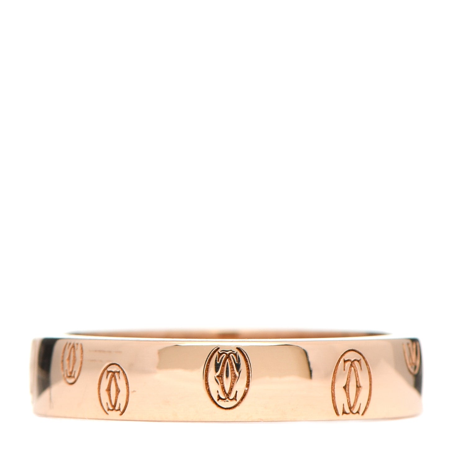18K Pink Gold 4mm Happy Birthday Band Ring 52 6