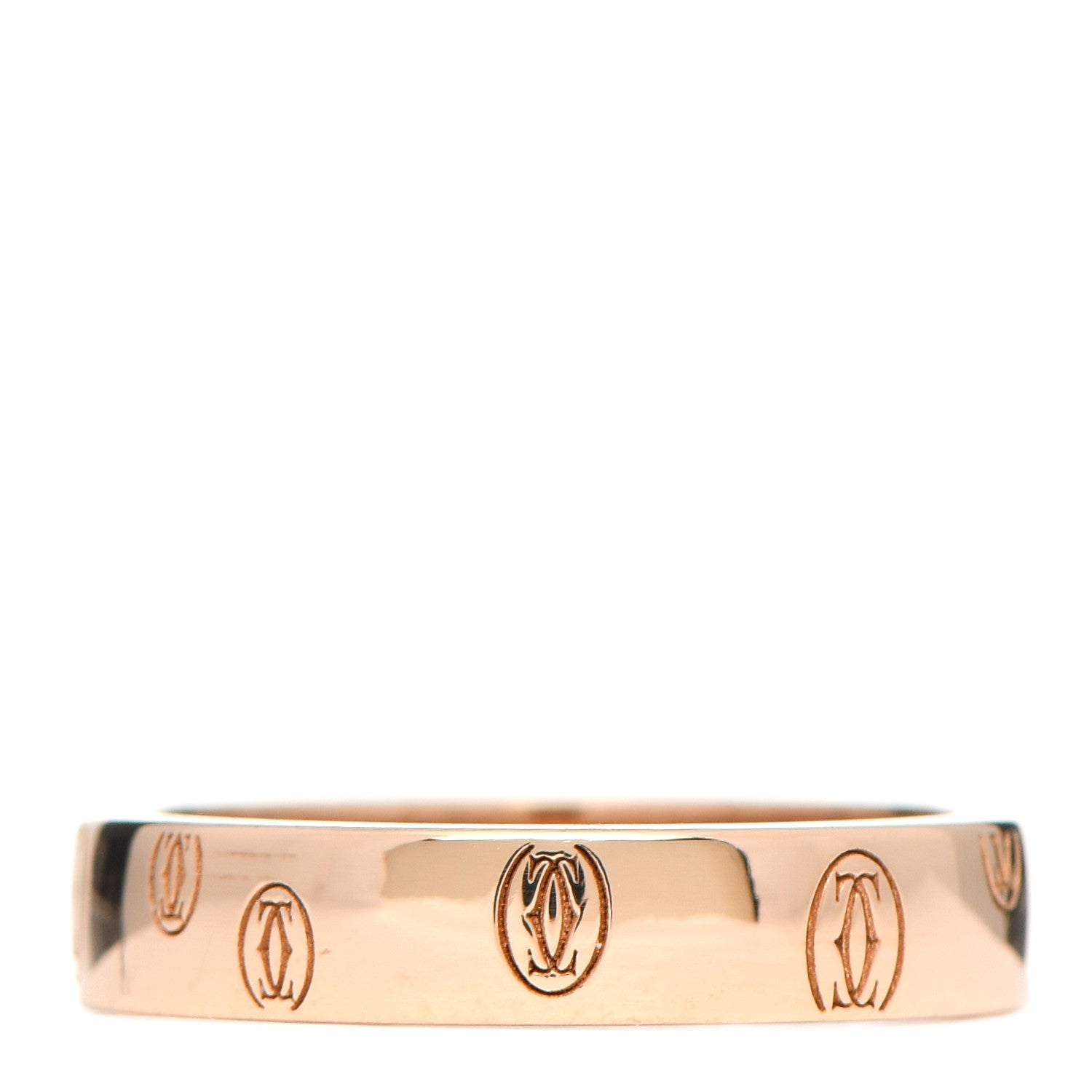 Cartier 18K Pink Gold 4mm Happy Birthday Band Ring 52 6 1 of 4