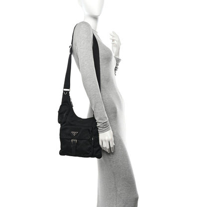 Prada Nylon Vela Sling Messenger Bag Black 2 of 11