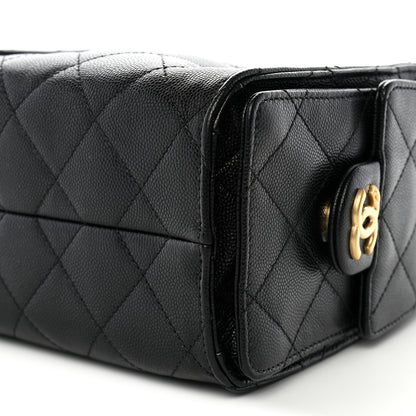 Chanel Caviar Quilted Mini Chanel 25 Handbag Black 10 of 10