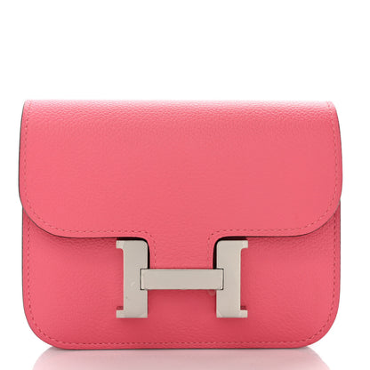 Hermes Evercolor Constance Slim Wallet Rose Lipstick 3 of 7