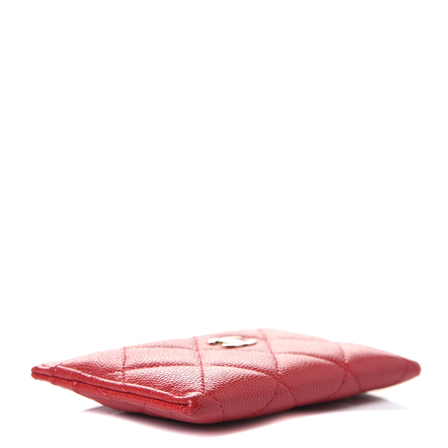 Chanel Caviar Quilted Card Holder Red 4 of 10