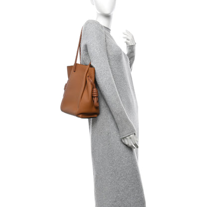 Loewe Calfskin Small Flamenco Knot Bag Caramel 2 of 11