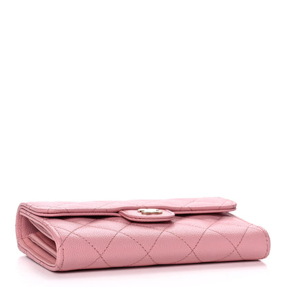 Chanel Caviar Quilted Medium Flap Wallet Pink 4 of 9
