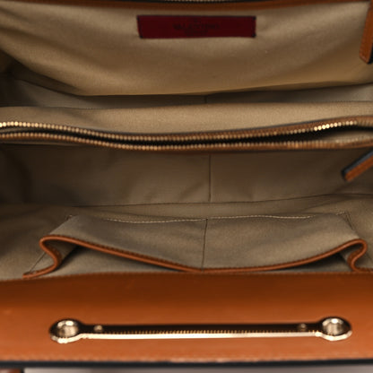 Valentino Garavani Vitello Lace Demetra Satchel Cognac 5 of 11