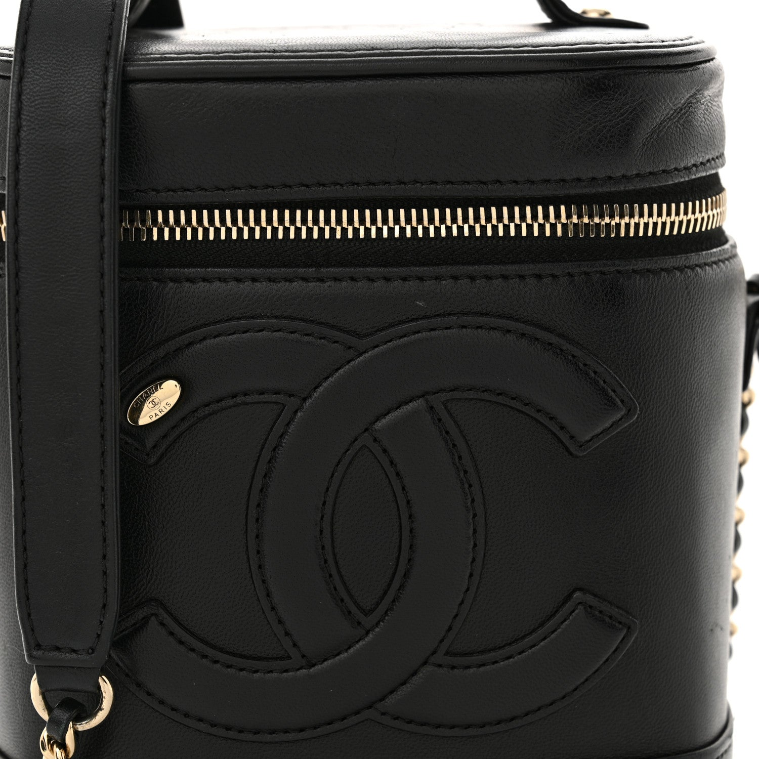 Chanel Lambskin Timeless Vanity Cosmetic Case Black 8 of 10